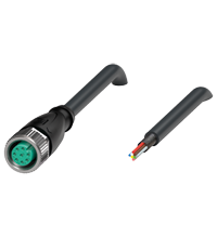 Pepperl+Fuchs V19-G-BK2M-PVC-U/ABG Female cordset single-ended M12 straight A-coded, 8-pin, PVC cable black, shielded, UL approved Turkey