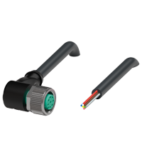 Pepperl+Fuchs V19-W-BK2M-PUR-U Female cordset single-ended M12 angled A-coded, 8-pin, PUR cable black, UL approved
