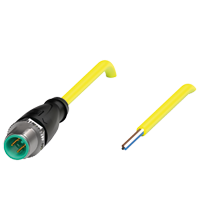 Pepperl+Fuchs V1S-G-YE5M-PVC-U Male cordset single-ended M12 straight A-coded, 4-pin, PVC cable yellow, UL approved