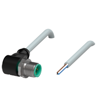 Pepperl+Fuchs V1S-W-2M-PVC Male cordset single-ended M12 angled A-coded, 4-pin, PVC cable grey