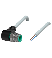 Pepperl+Fuchs V1S-WV4A-10M-PVC Male cordset single-ended M12 angled stainless steel 14404, A-coded, 4-pin, PVC cable grey
