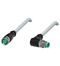 Pepperl+Fuchs V3-GM-0,3M-PUR-V3-WM Cordset M8 socket straight to M8 plug angled A-coded, 3-pin, PUR cable grey Turkey