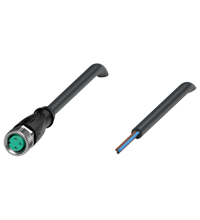 Pepperl+Fuchs V3-GM-BK2M-PVC-U Female cordset single-ended M8 straight A-coded, 3-pin, PVC cable black, UL approved