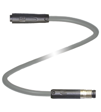 Pepperl+Fuchs V3-GR-0,75M-PVC-V3-GR Cordset M8 socket snap-lock straight to M8 plug snap-lock straight A-coded, 3-pin, PVC cable grey