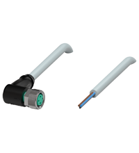 Pepperl+Fuchs V3-WM-3M-PUR Female cordset single-ended M8 angled A-coded, 3-pin, PUR cable grey