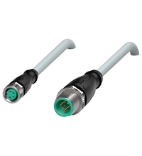 Pepperl+Fuchs V31-GM-1M-PVC-V1-G Cordset M8 socket straight to M12 plug straight A-coded, 4-pin, PVC cable grey