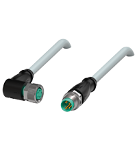 Pepperl+Fuchs V31-WM-3M-PVC-V31-GM Cordset M8 socket angled to M8 plug straight A-coded, 4-pin, PVC cable grey Turkey