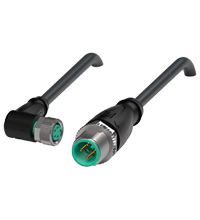 Pepperl+Fuchs V31-WM-BK15M-PVC-U-V1-G Cordset M8 socket angled to M12 plug straight A-coded, 4-pin, PVC cable black, UL approved Turkey