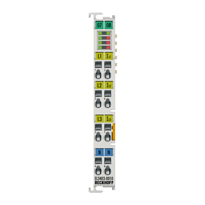 Beckhoff EL3403-0010 EtherCAT Terminal, 3-channel analog input, power measurement, 500 V AC, 5 A, 16 bit