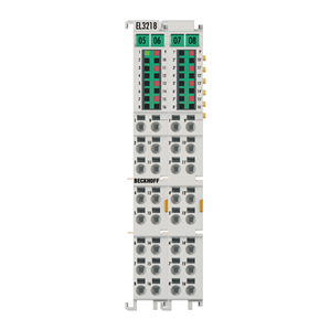 Beckhoff EL3218 EtherCAT Terminal, 8-channel analog input, temperature, RTD (Pt100), 16 bit, 3-wire connection