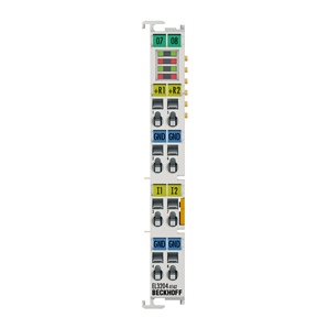 Beckhoff EL3204-0162 EtherCAT Terminal, 4-channel analog input, multi-function, ±10 V, RTD (Pt100), 12 bit, single-ended