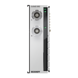 Beckhoff ELM3602-0002 EtherCAT Terminal, 2-channel analog input, IEPE/accelerometer, 24 bit, 50 ksps, BNC