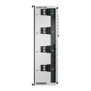 Beckhoff ELM3004-0000 EtherCAT Terminal, 4-channel analog input, voltage, ±30 V…±20 mV, 24 bit, 10 ksps