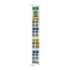 Beckhoff EL3064 EtherCAT Terminal, 4-channel analog input, voltage, 0…10 V, 12 bit, single-ended