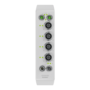 Beckhoff EQ1008-0002 EtherCAT Box, 8-channel digital input, 24 V DC, 3 ms, M12, stainless steel