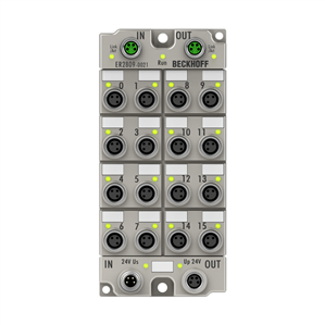 Beckhoff ER2809-0021 EtherCAT Box, 16-channel digital output, 24 V DC, 05 A, M8, zinc die-cast