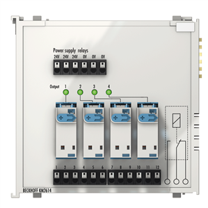 Beckhoff KM2614 Bus Terminal module, 4-channel relay output, 230 V AC, 16 A, manual/autom operation Turkey