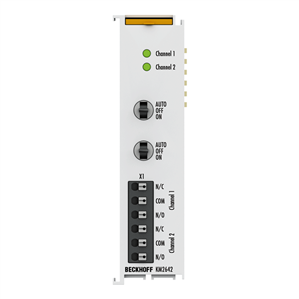 Beckhoff KM2642 Bus Terminal module, 2-channel digital output, 230 V AC, 6 A, manual/automatic operation