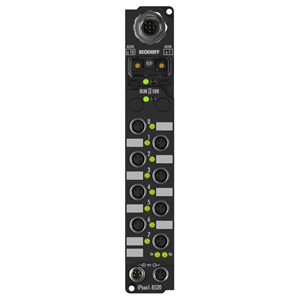 Beckhoff IP2331-B520 Fieldbus Box, 4-channel digital input + 4-channel digital output, DeviceNet, 24 V DC, 02 ms, 2 A, M8