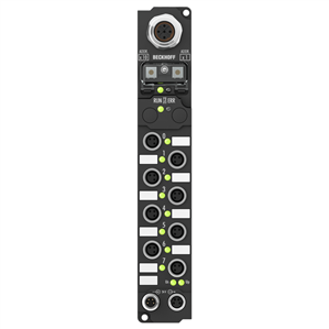 Beckhoff IP2311-Bxxx Fieldbus Box, 4-channel digital input + 4-channel digital output, 24 V DC, 02 ms, 05 A, M8