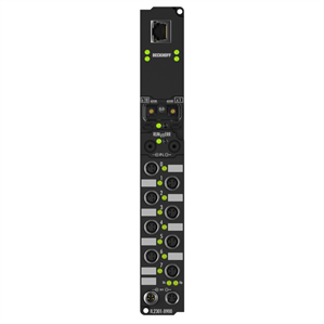 Beckhoff IL2301-B900 Coupler Box, 4-channel digital input + 4-channel digital output, Ethernet, 24 V DC, 3 ms, 05 A, M8