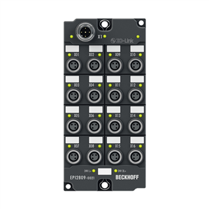 Beckhoff EPI2809-0021 IO-Link box, 16-channel digital output, 24 V DC, 05 A, M8
