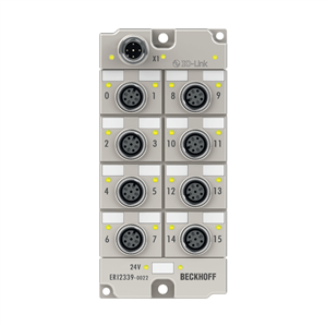 Beckhoff ERI2339-0022 IO-Link box, 16-channel digital combi, 24 V DC, 3 ms, 05 A, M12, zinc die-cast