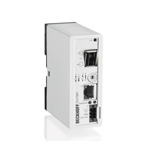 Beckhoff CU1561 Infrastructure, media converter, Ethernet/EtherCAT, 100 Mbit/s, 24 V DC, fiber optic POF