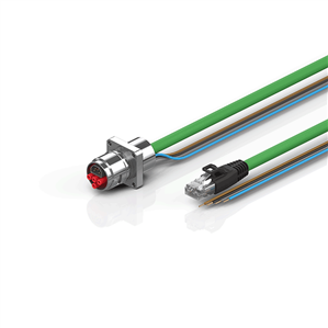 Beckhoff ZK7624-AM00-Axxx B17, ENP cable, PUR, 4 x 15 mm² + (1 x 4 x AWG22), drag chain suitable, key 2 (user-defined voltage)