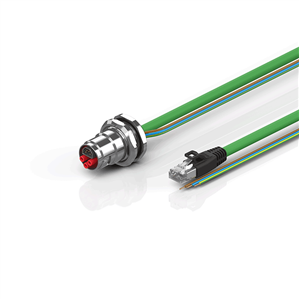 Beckhoff ZK7610-BM00-Axxx B17, ENP cable, PUR, 3 G 25 mm² + (1 x 4 x AWG22), drag chain suitable, key 2 (230 V AC)