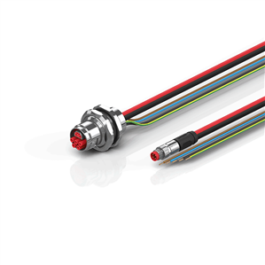 Beckhoff ZK7608-AU00-0xxx B17, ECP cable, PUR, 5 G 15 mm² + (1 x 4 x AWG22), drag chain suitable, key 2 (400 V AC)