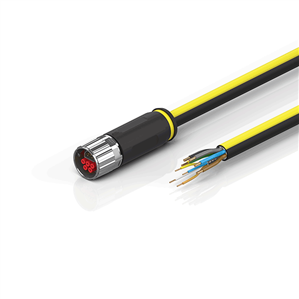 Beckhoff ZK7608-3100-Axxx B17, ENP cable, PUR, 5 G 15 mm² + (1 x 4 x AWG22), drag chain suitable, key 2 (400 V AC)