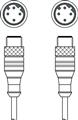 Leuze KSS ET-M12-4A-M12-4A-P7-100 Interconnection cable