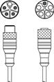 Leuze KDS PL-M12-5A-M12-5A-P0-020 Interconnection cable