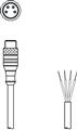 Leuze KS U-M8-4A-P1-050 Connection cable