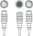 Leuze K-YCN M12A-5m-M12A-S-PUR Interconnection cable