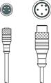 Leuze K-DS M8A-M12A-4P-0,3m-PVC Interconnection cable