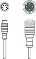 Leuze K-DS M12A-M8A-4P-0,3m-PVC Interconnection cable