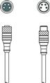 Leuze KDS U-M8-4A-M8-4A-P1-010 Interconnection cable