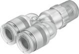 Festo NPQP-Y-R14-Q8-FD-P10 Push-in Y-fitting