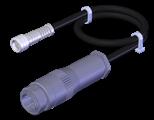 Euchner C-M08F03-02X025PV15,0-M18M04-103647 Connecting cable with 2 plug connectors M8 and M18, 15 m