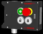 Euchner MGB-L1-APA-AC6A1-S1-L-110499 Locking module MGB-L1-APA (guard locking by spring force) with 3 pushbuttons, emergency stop, RC18