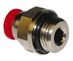 Norgren C02250606 Pneufit C Push-in fitting, Adaptor, Straight, External/Internal hex, 6mm, M6