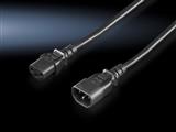 Rittal DK 7200.215 DK Extension cable, L: 1,8 m, 230 V, 110 V (DC), C13/C14, For CMC III