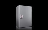 Rittal KX 1587.000 KX E-Box, WHD: 200x300x155 mm, stainless steel 14301, with mounting plate, single-door, with cam lock