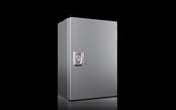 Rittal KX 1301.000 KX E-Box, WHD: 200x300x155 mm, stainless steel 14404, with mounting plate, single-door, with cam lock