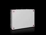 Rittal KX 1536.000 KX Terminal box, WHD: 400x300x120 mm, sheet steel, without mounting plate, with cover, with gland plate