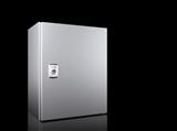 Rittal AX 1303.000 AX Compact enclosure, WHD: 380x380x210 mm, stainless steel 14404, with mounting plate, single-door, with one cam lock