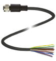 Pepperl+Fuchs V112-G-BK10M-PUR Female cordset single-ended M12 straight A-coded, 12-pin, PUR cable black