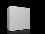 Rittal AX 1360.000 AX Compact enclosure, WHD: 600x600x350 mm, sheet steel, with mounting plate, single-door, with two cam locks